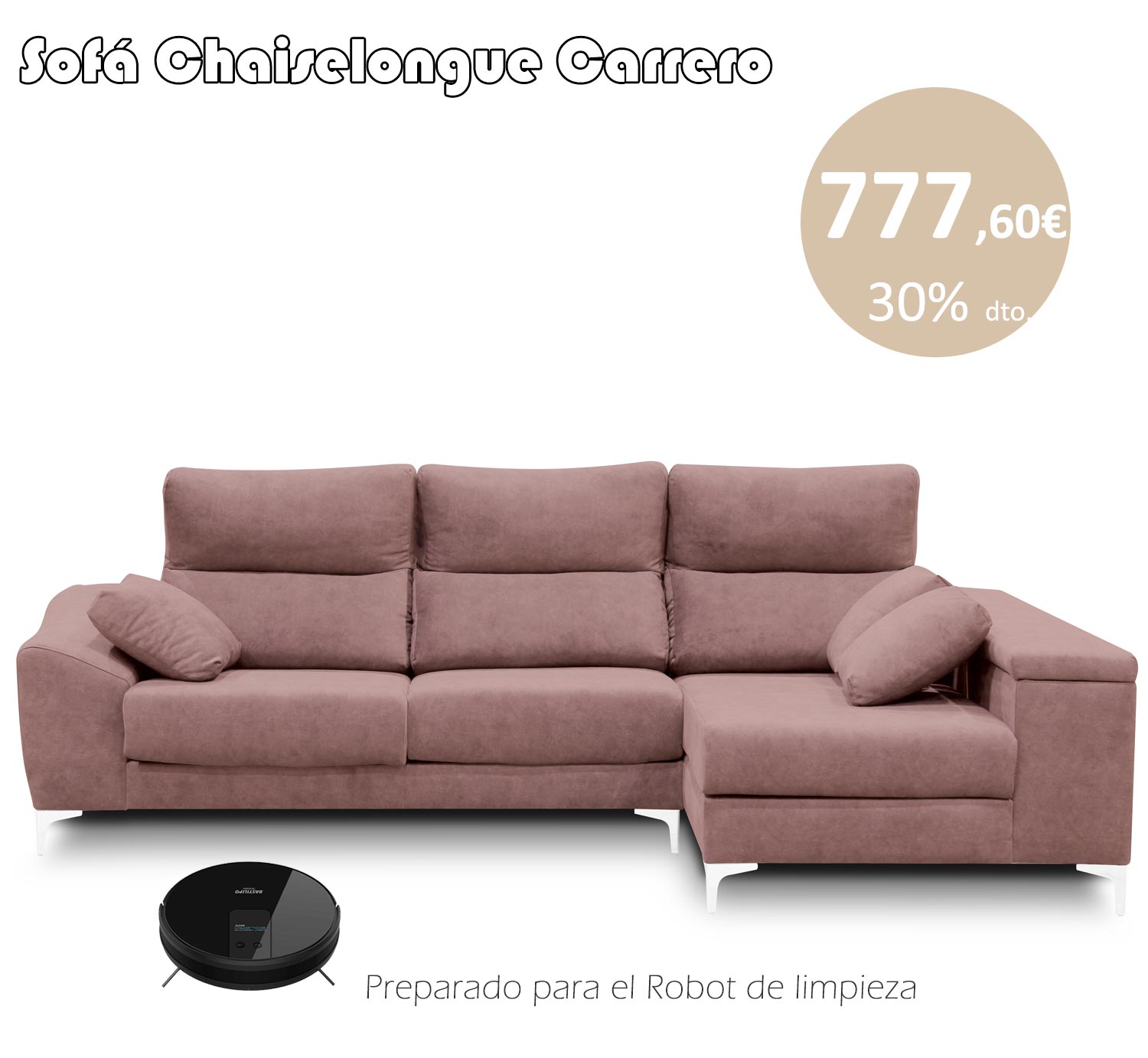 Casa de la carretera Aceptado Una efectiva Sofá Chaise longue | Factory del Mueble Utrera