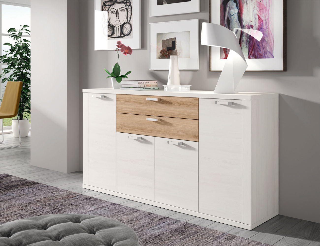 Mesa de comedor extensible rectangular tipo portería color nogal (9335) Factory del Mueble Utrera Armario Fruteira ~ Mesa de comedor extensible rectangular tipo portería color nogal (9335) Factory del Mueble Utrera