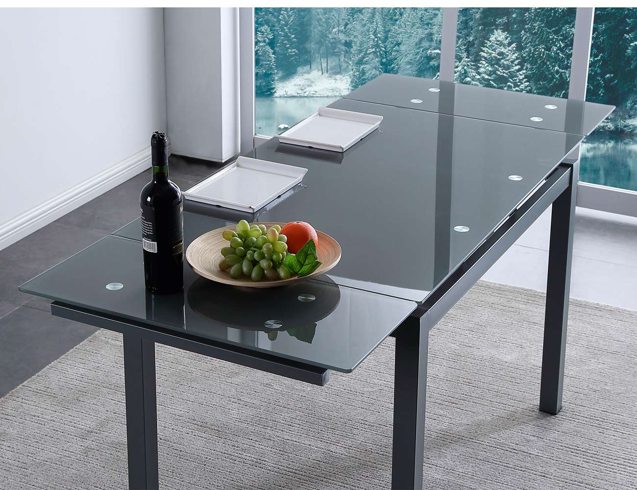 Mesa comedor ext gris milan 2