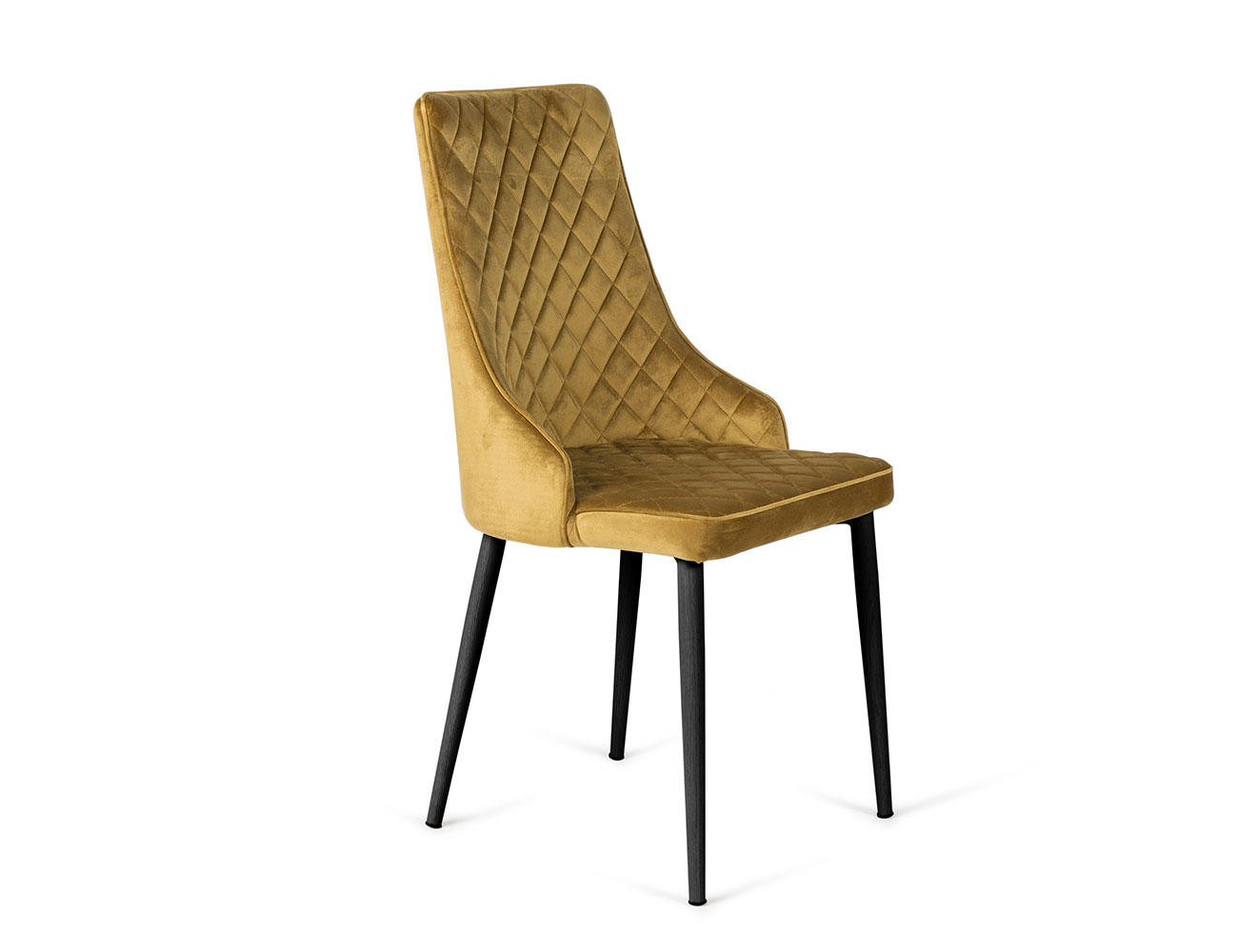 Silla tapizada velvet oro