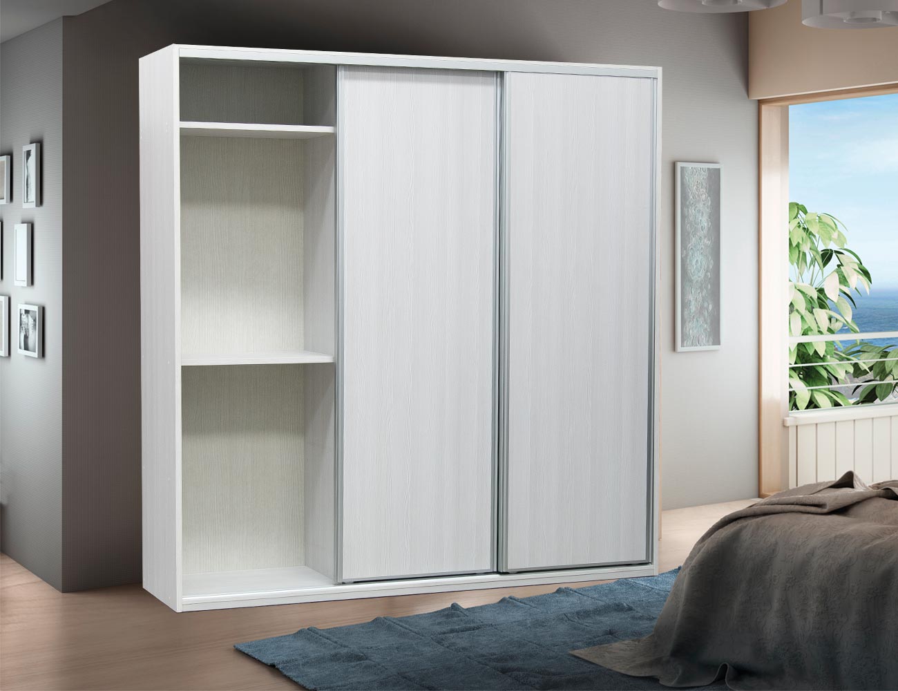 Armario puertas correderas de 230 cm de alto y de ancho (27687) | Factory del Mueble Utrera