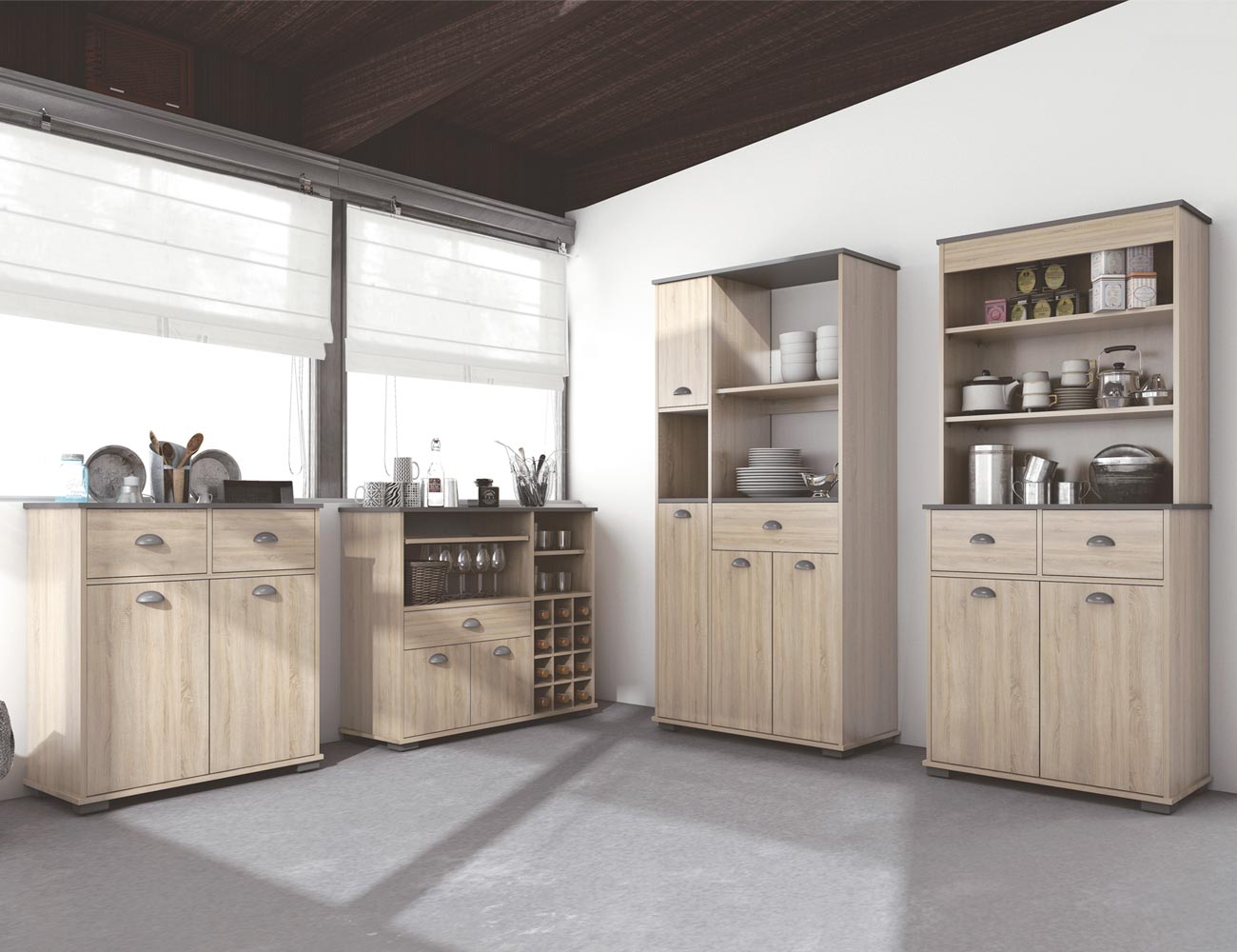 Mueble Buffet de cocina de 90 cm de alto (21464) | Factory del ... Mueble Buffet de cocina de 90 cm de alto (21464) | Factory del ...
