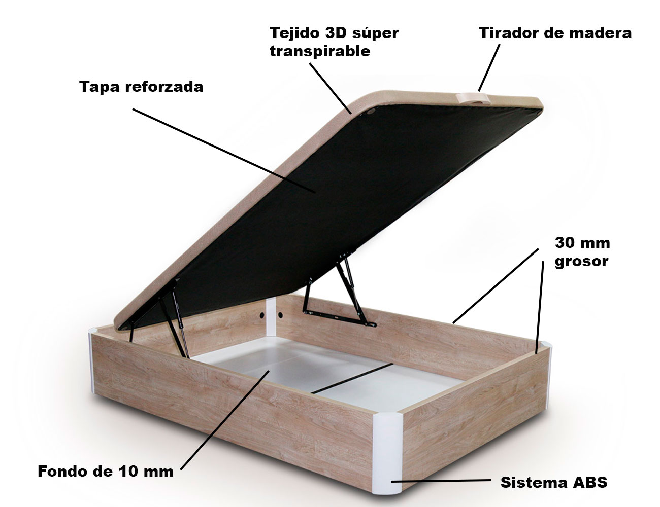 Canape cambrian blanco tapa 3d detalle 121