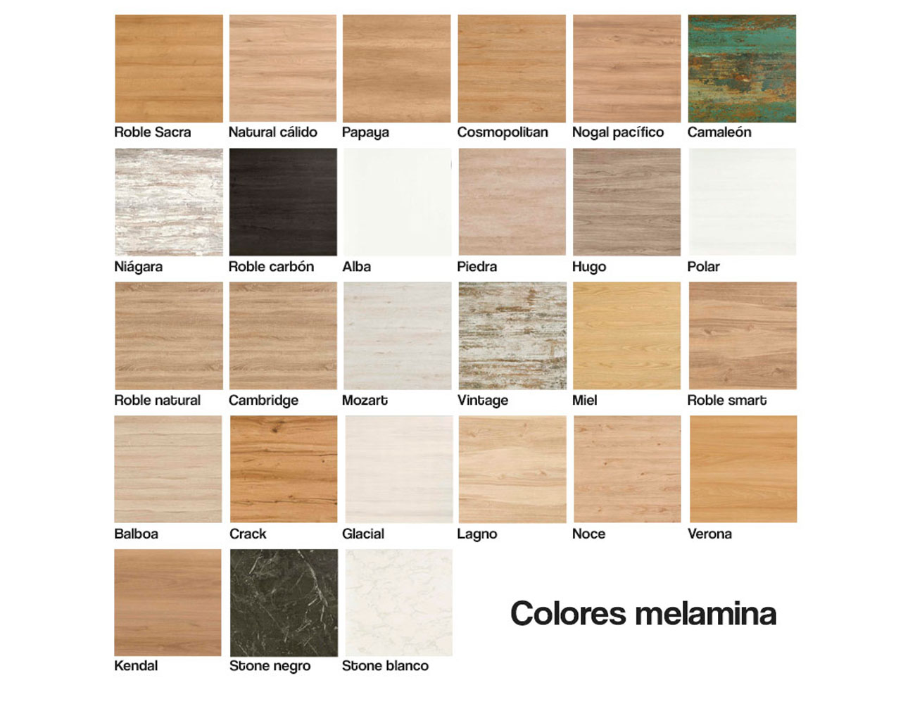 Colores melamina