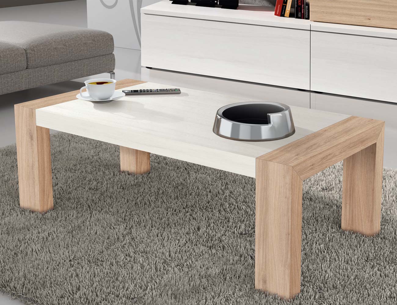 M 305 mesa centro porteria fija tapa polar patas roble natural4