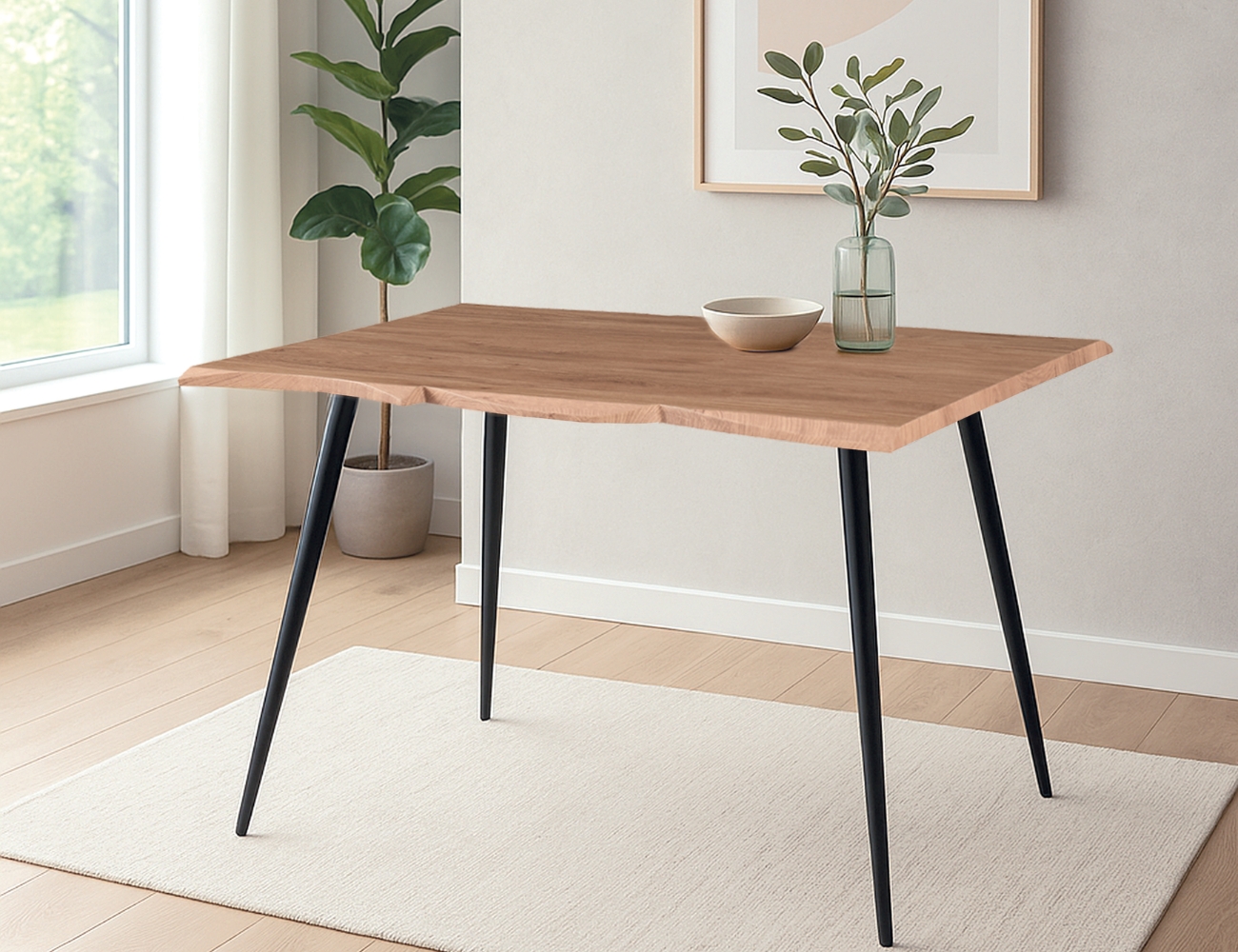 Mesa ataraxia patas metalicas negro mate