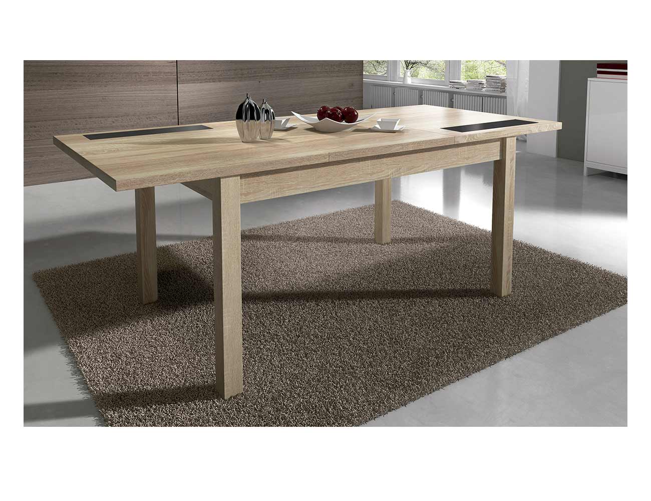 Mesa comedor extensible lara detal