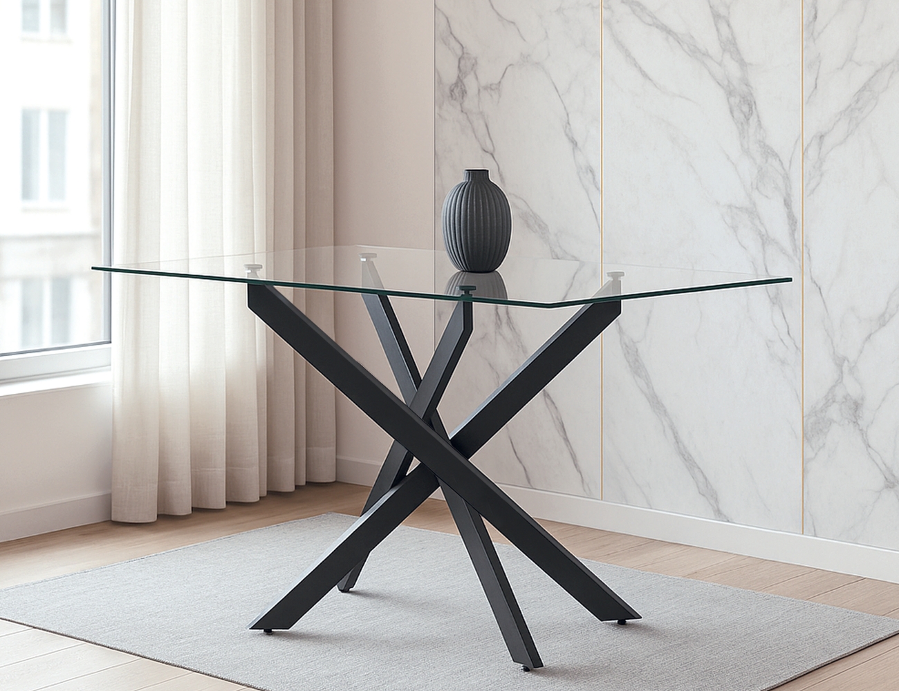 Mesa nesy comedor patas metalicas negro1