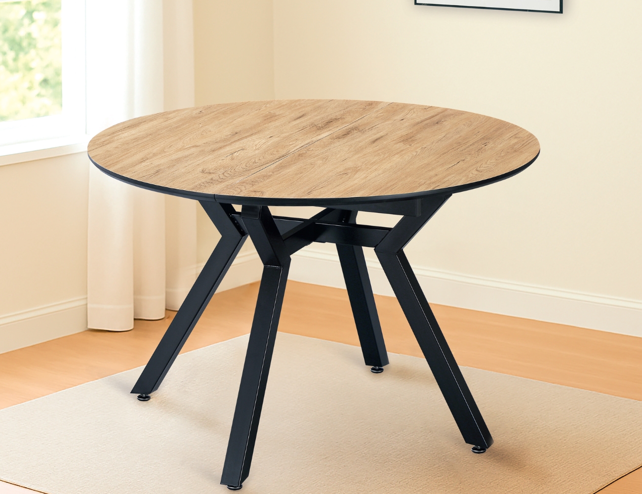 Mesa nuevo coliseo roble amazonia patas metalicas negro_(2)