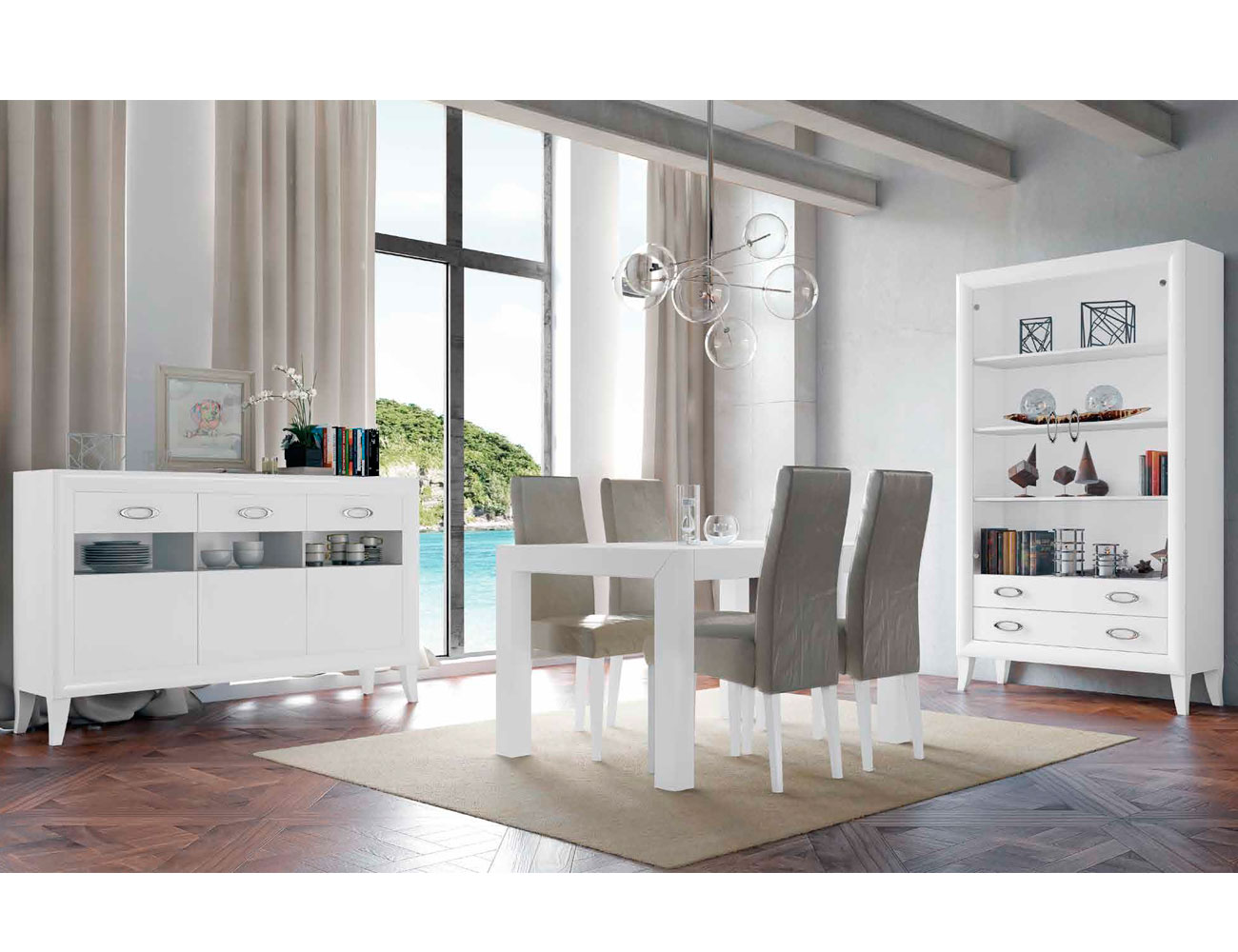 Mueble salon comedor romantico aparador