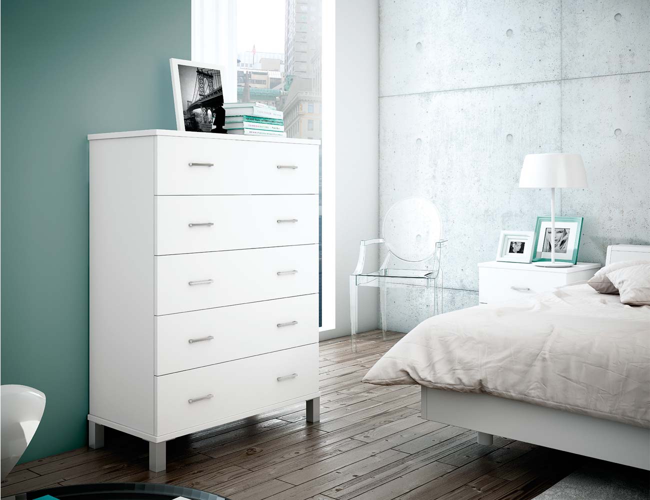 Mueble sinfonier blanco 80