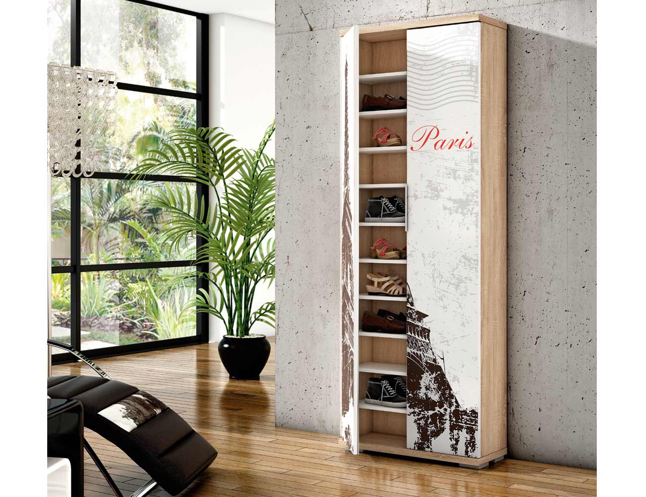 Mueble zapatero dos puertas cambrian paris 2