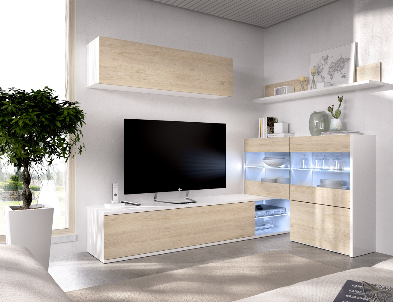 Mueble de salón moderno estilo nórdico (30151)