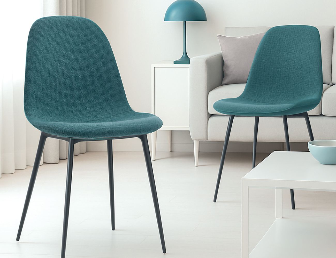 Silla cordoba tela barrel verde con patas negro mate2