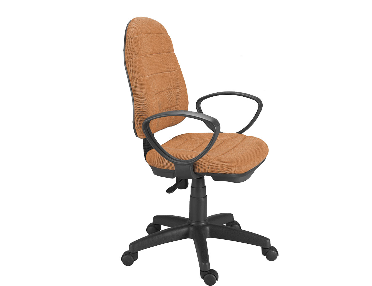 Silla estudiante  pc apoya brazos respaldo naranja