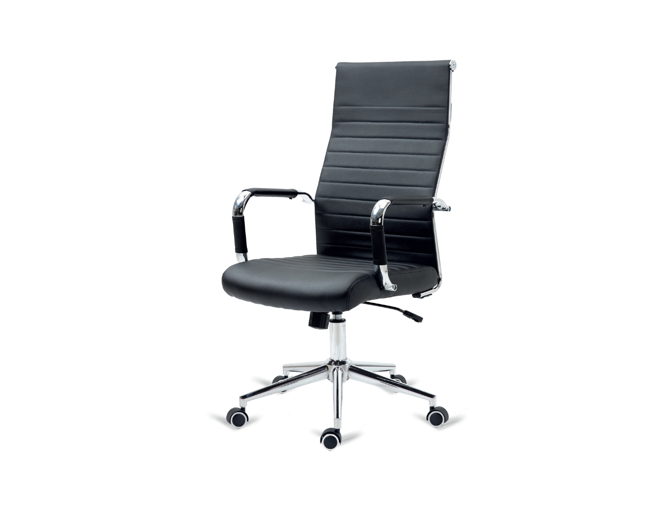 Silla louvre polipiel negro