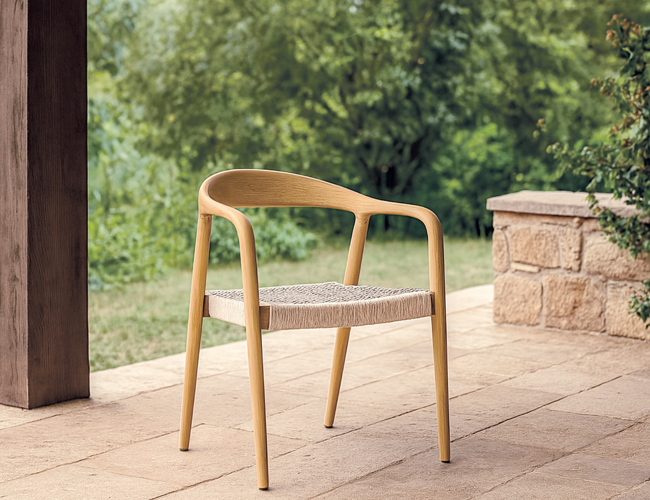 Silla nina madera fresno asiento trenzado natural