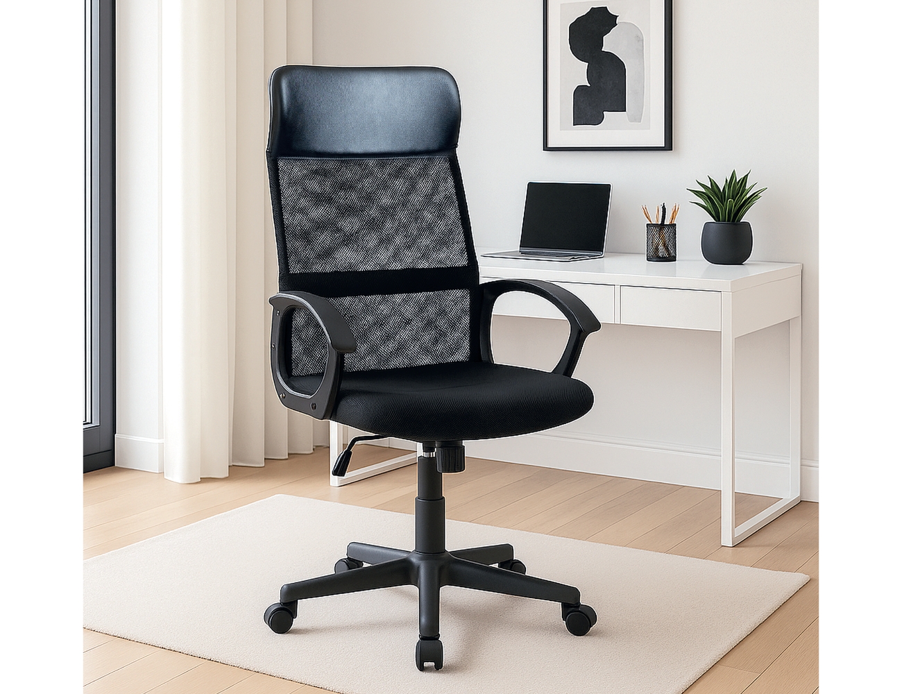 Silla nueva marsella negro base negro