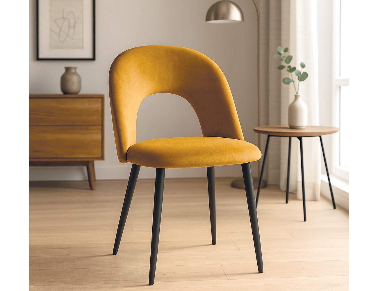Silla nueva teruel dorado patas metalicas negro mate1