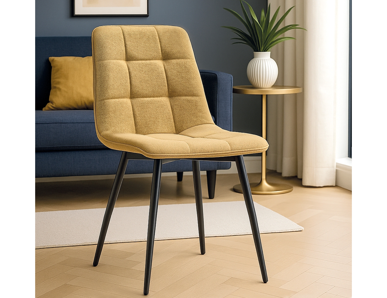 Silla paiporta dorado patas negro mate2