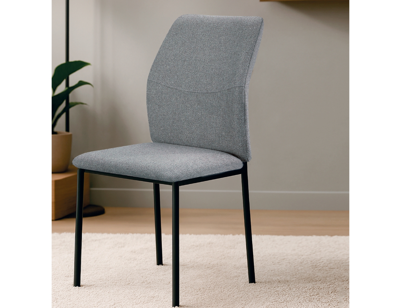 Silla vera gris patas metalicas tubo1