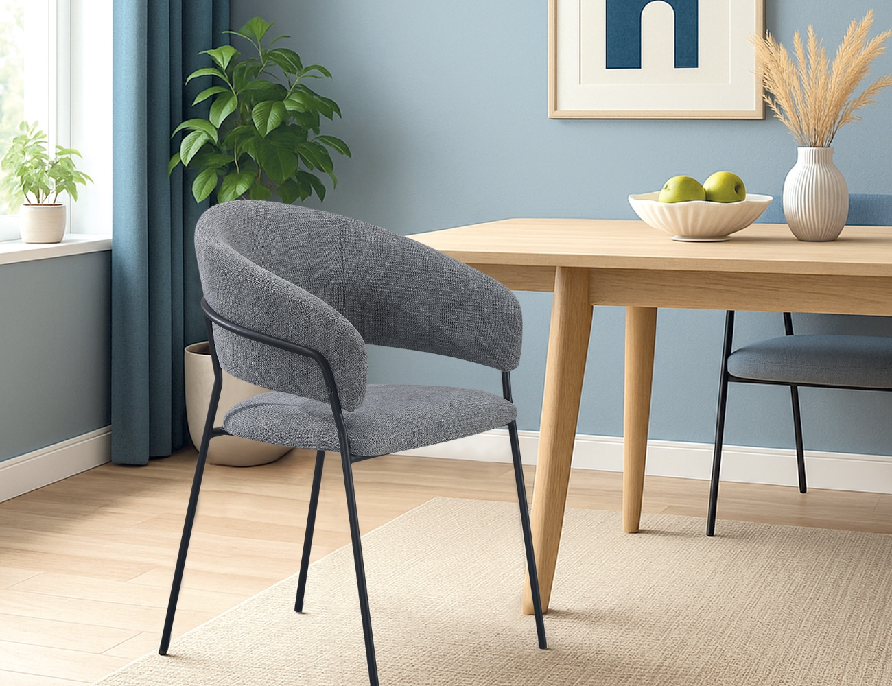 Sillon nora gris patas color negro mate2