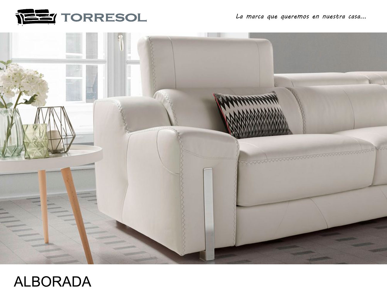 Sofá Alborada de Torresol en piel (23630) Factory del Mueble Utrera