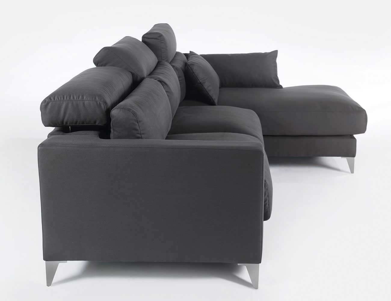 Sofa chaiselongue gran lujo decorativo grafito 1
