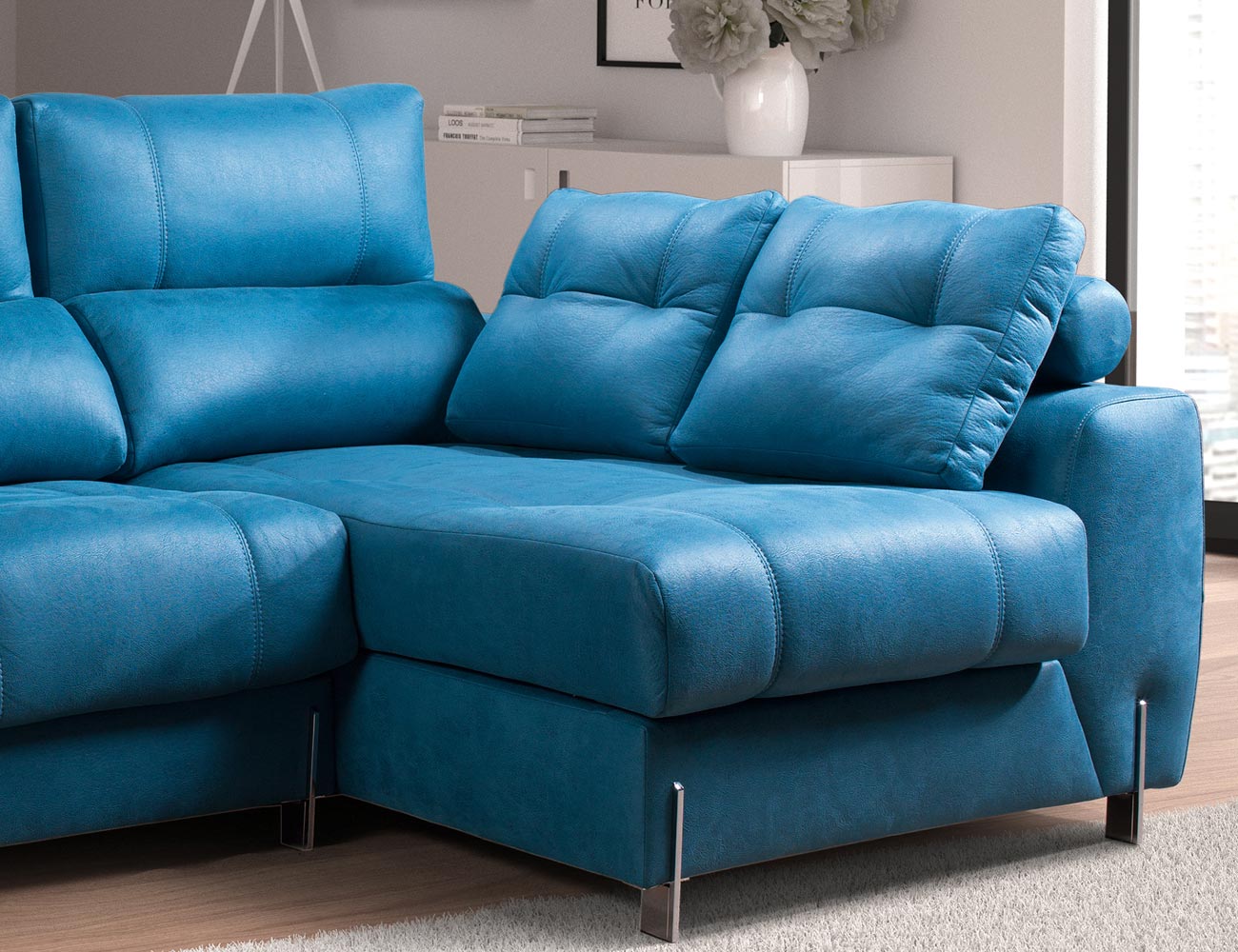 Sofa chaiselongue moderno exclusivo detalle 3