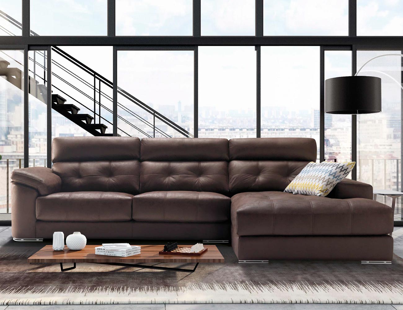 Sofa paula divani star marron