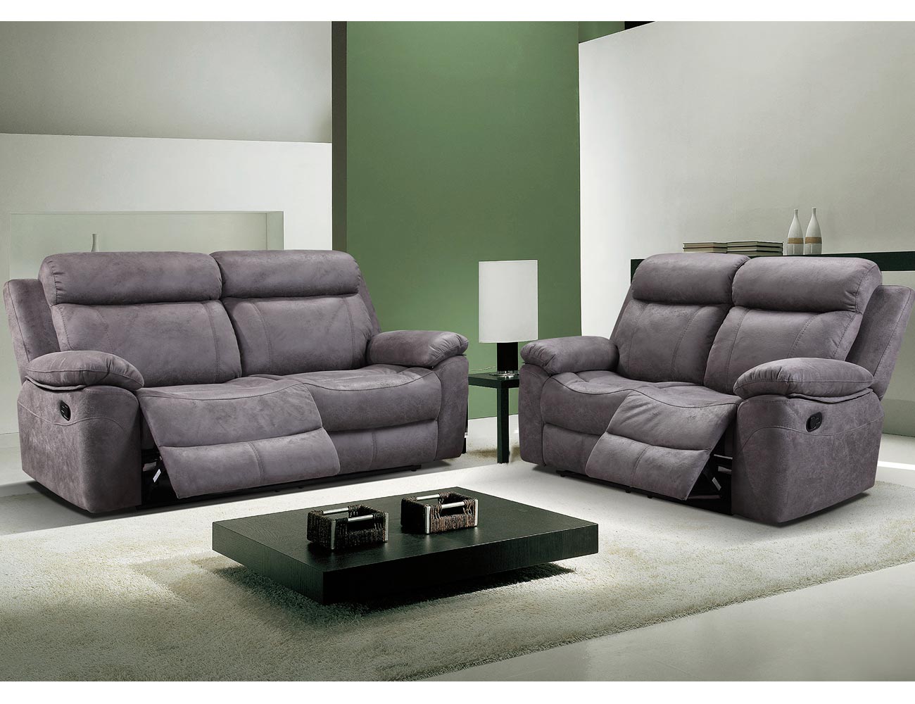 Sofá 3 plazas Relax eléctrico de alto confort en Dante Marengo (18226