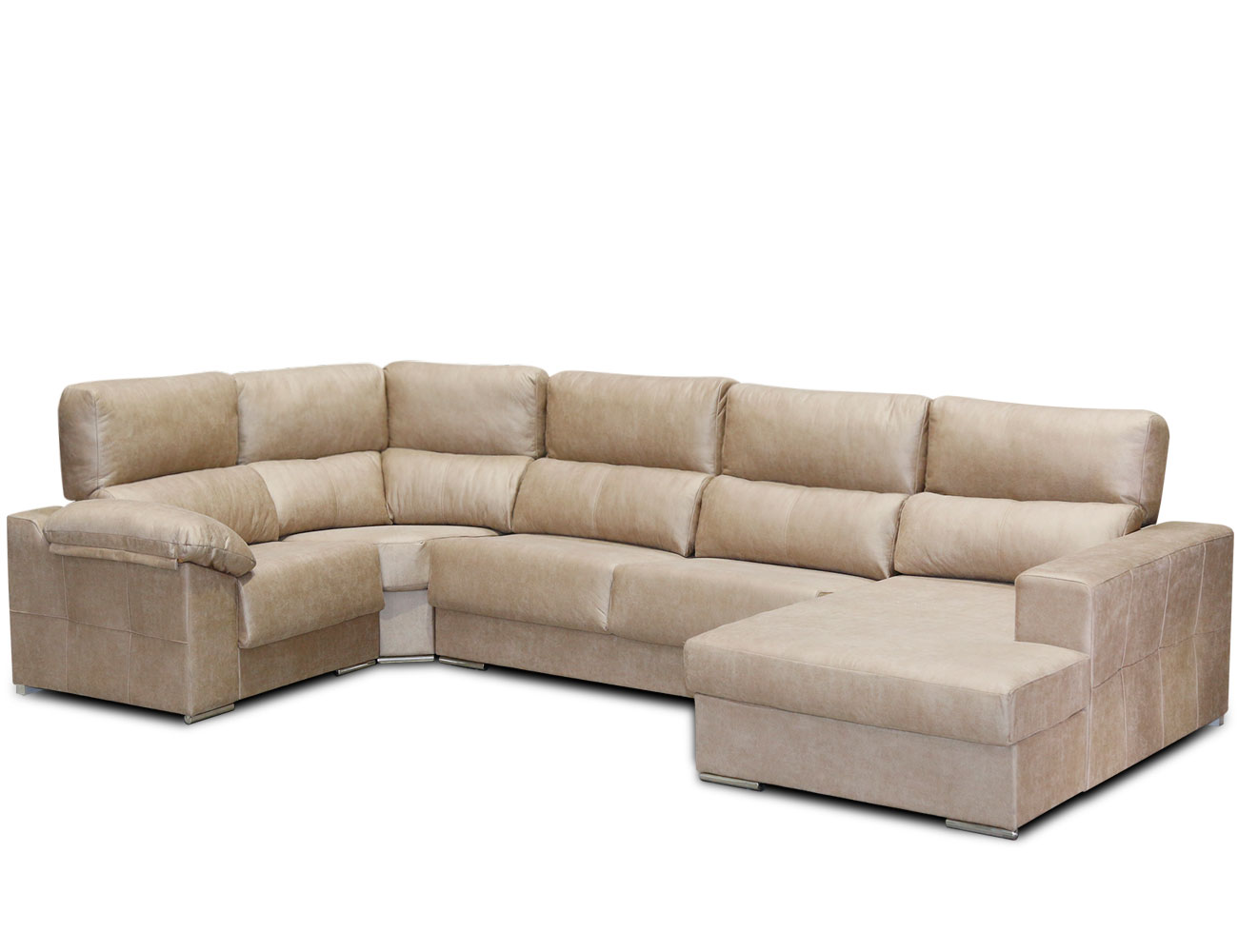 Sofá Rinconera Chaiselongue con forma de U en tejido anti manchas 390