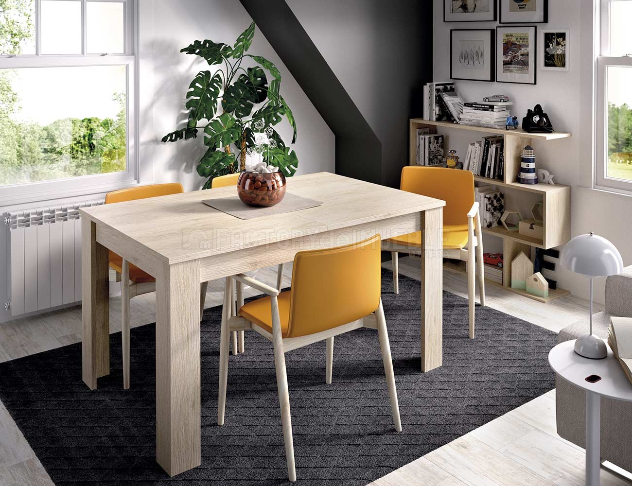 Mesa de comedor natural (30276)