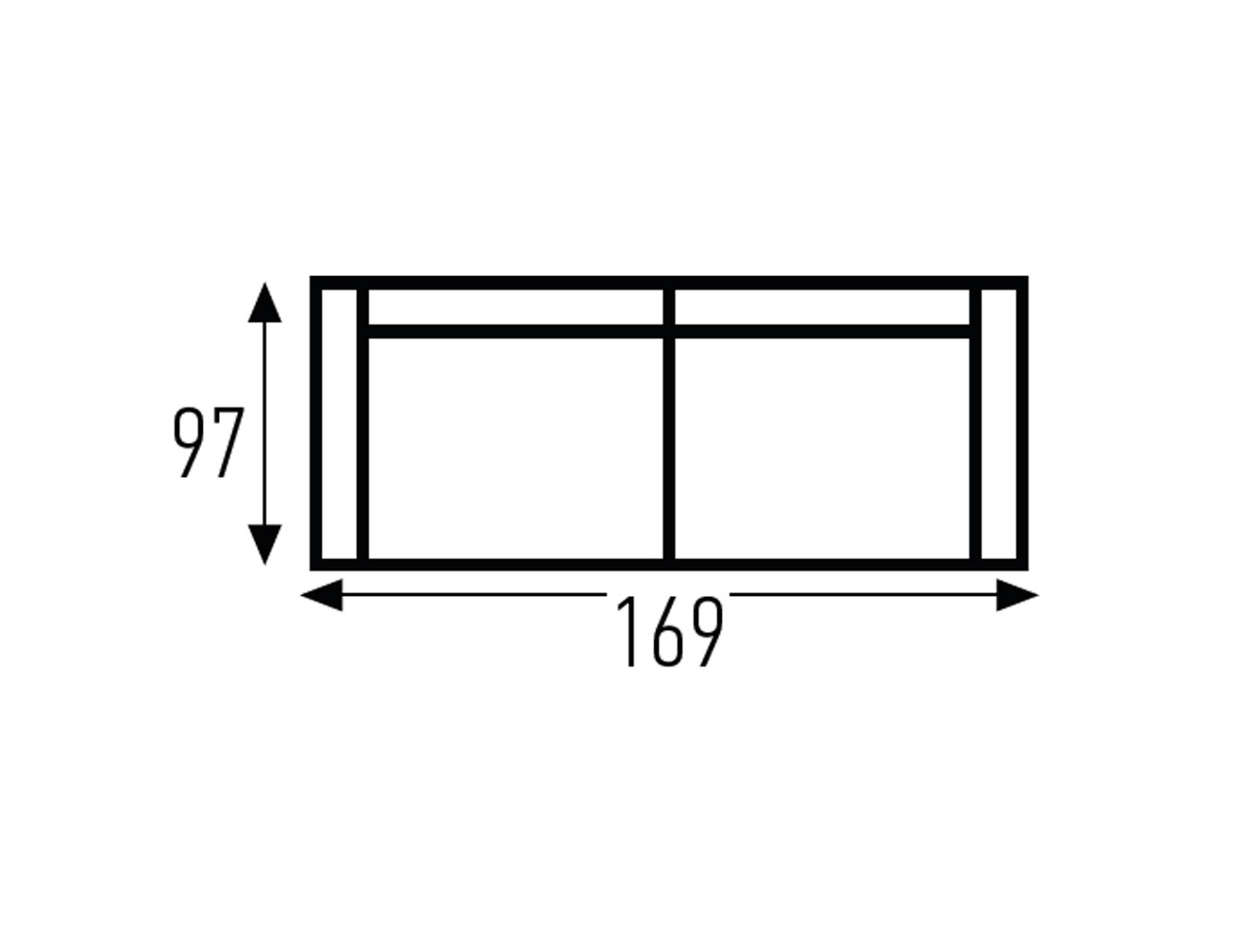 Croquis sofa 3 plaza 169