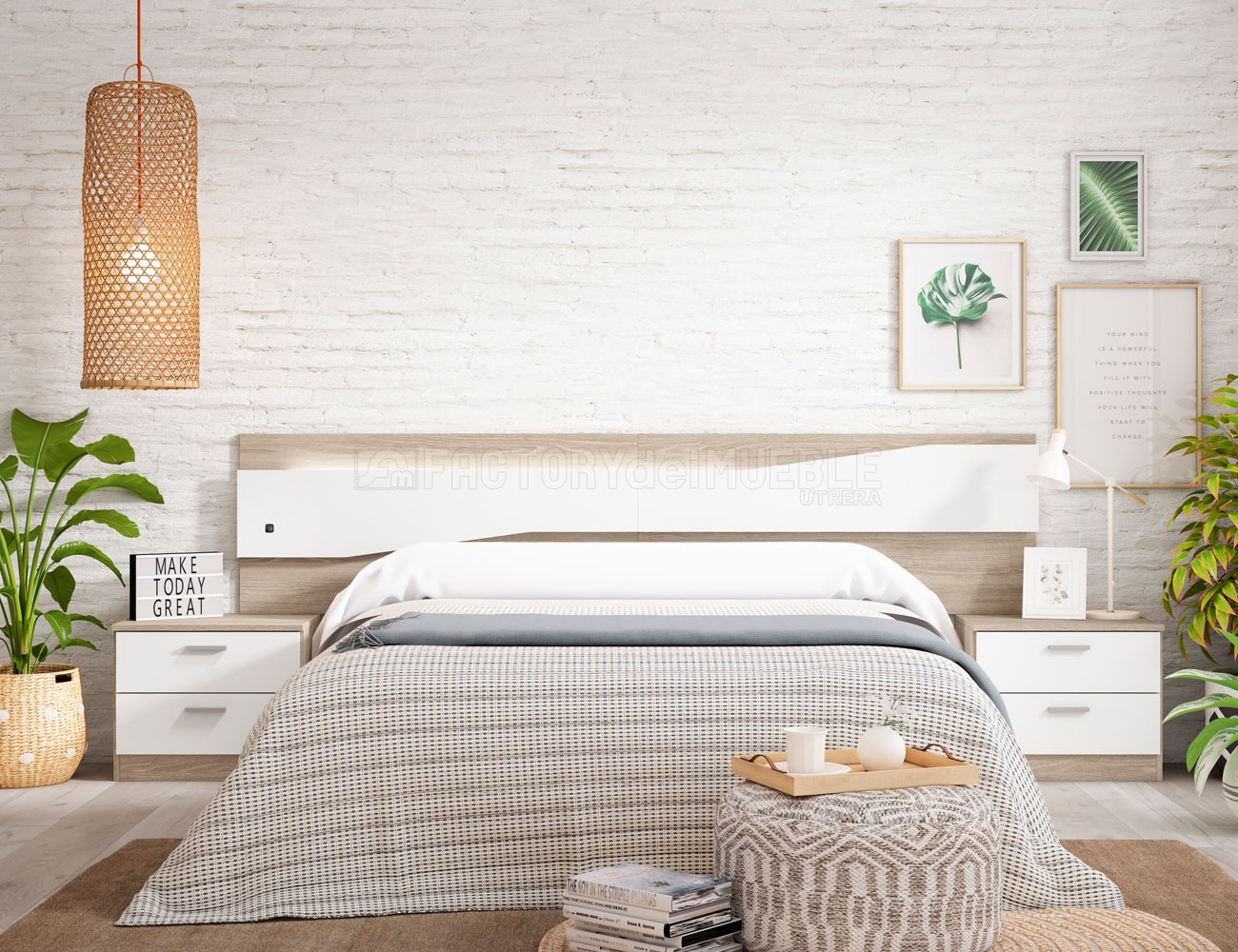 Dormitorio de matrimonio con luces leds (33529) | Factory del Mueble Utrera