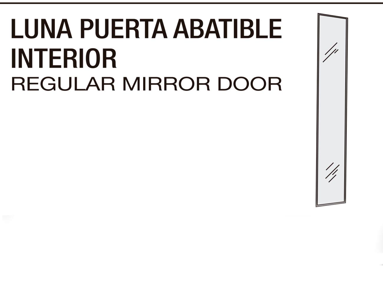 Luna puerta abatible interior