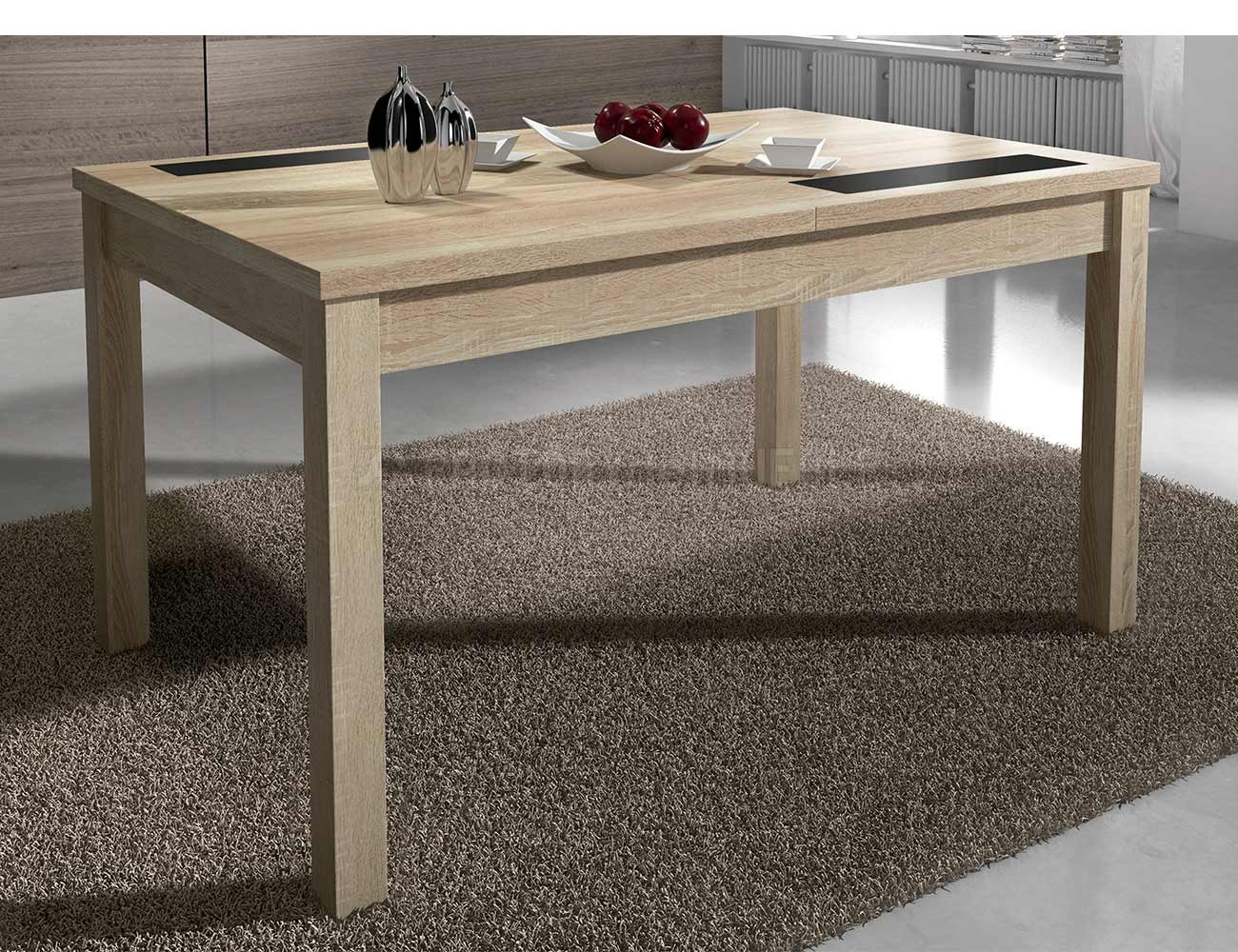 Mesa libro 90x90 cm extensible, en roble cambrian