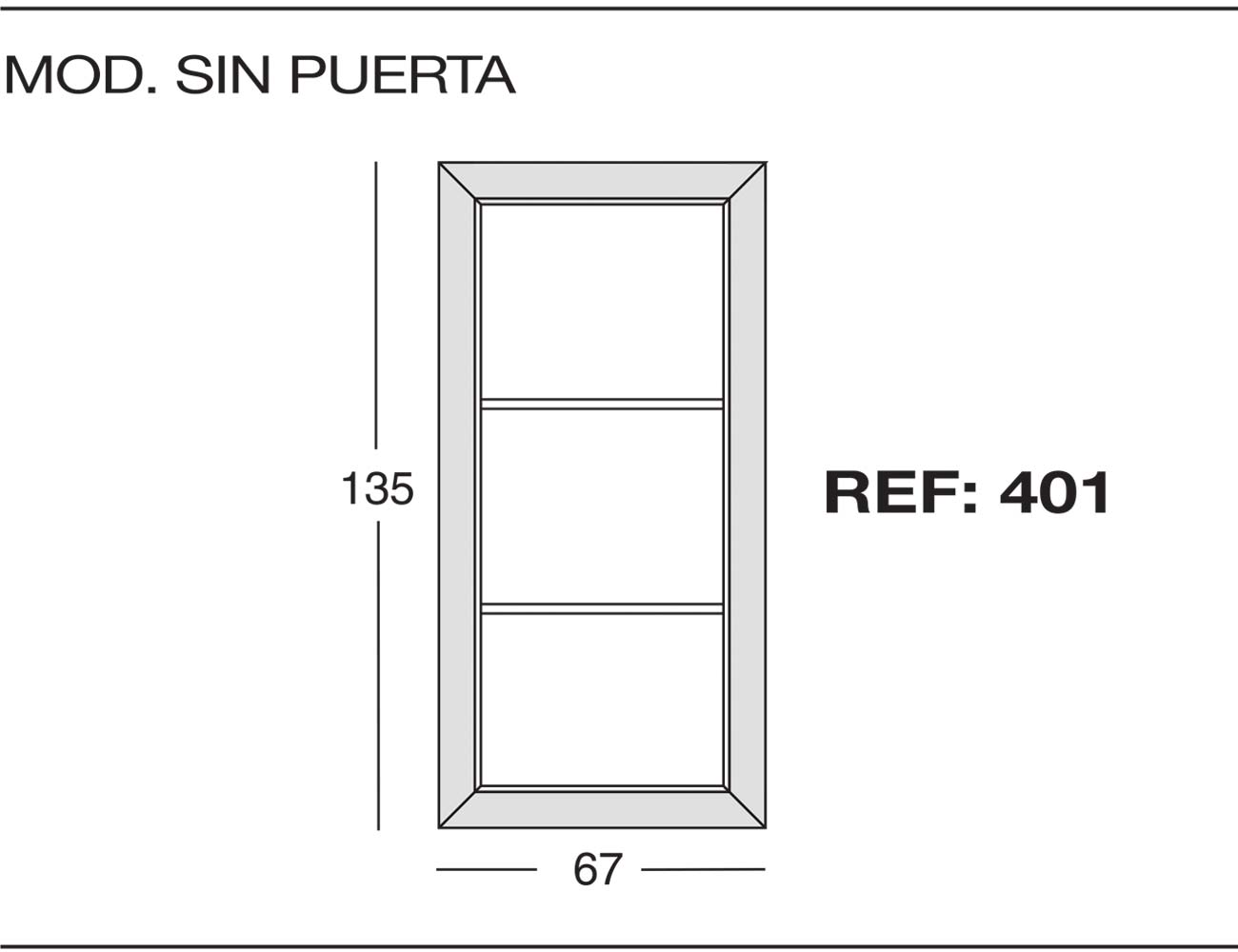 Modulo sin puerta 401