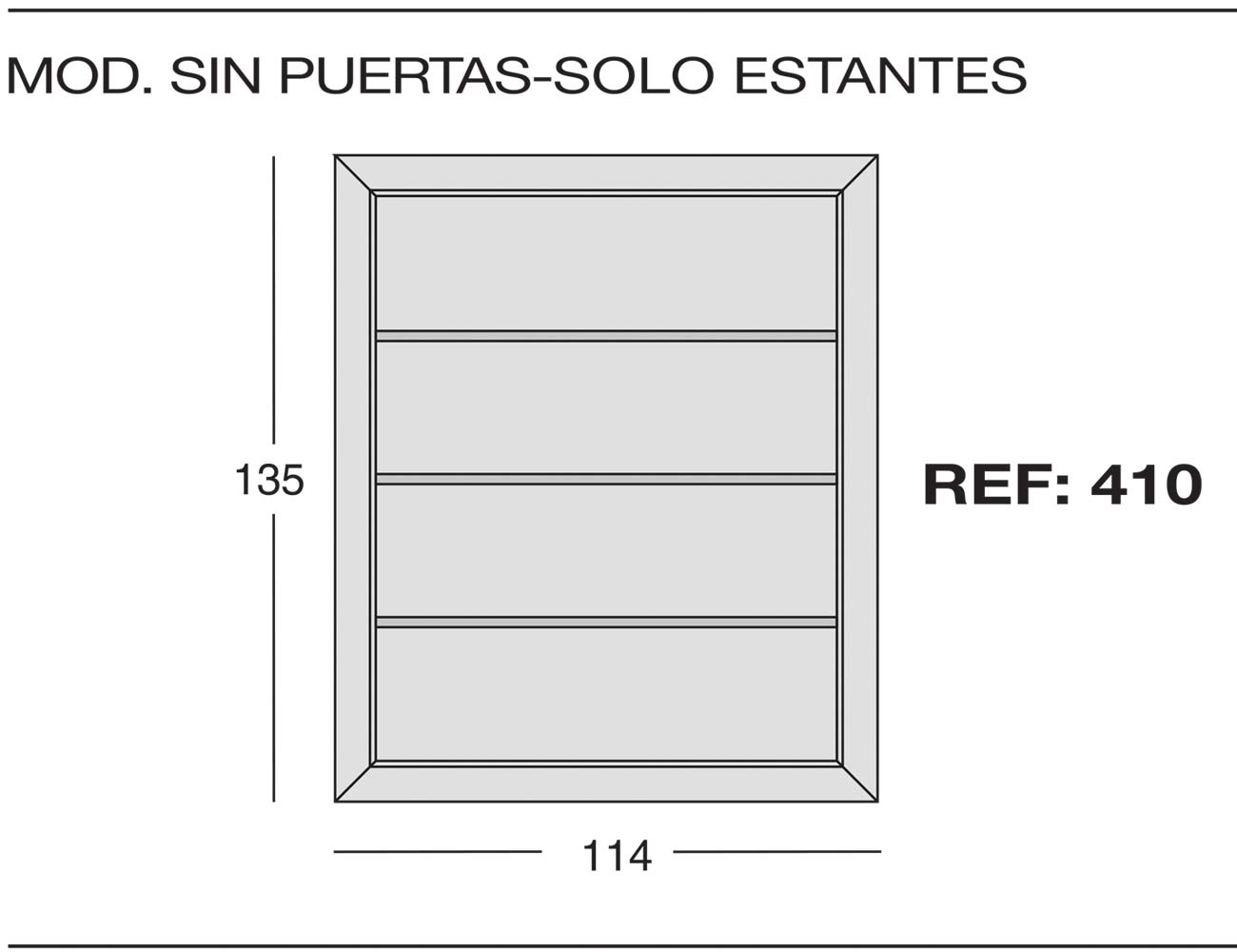 Modulo sin puerta 410