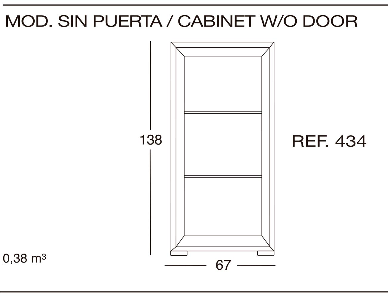 Modulo sin puerta 434