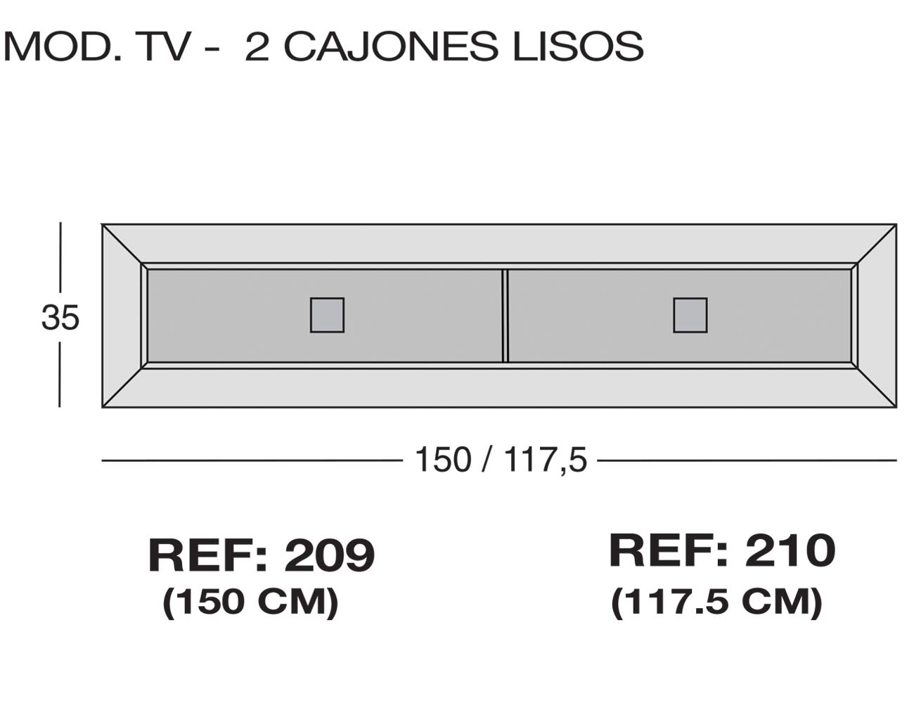 Modulo tv 2c lisos 209 210