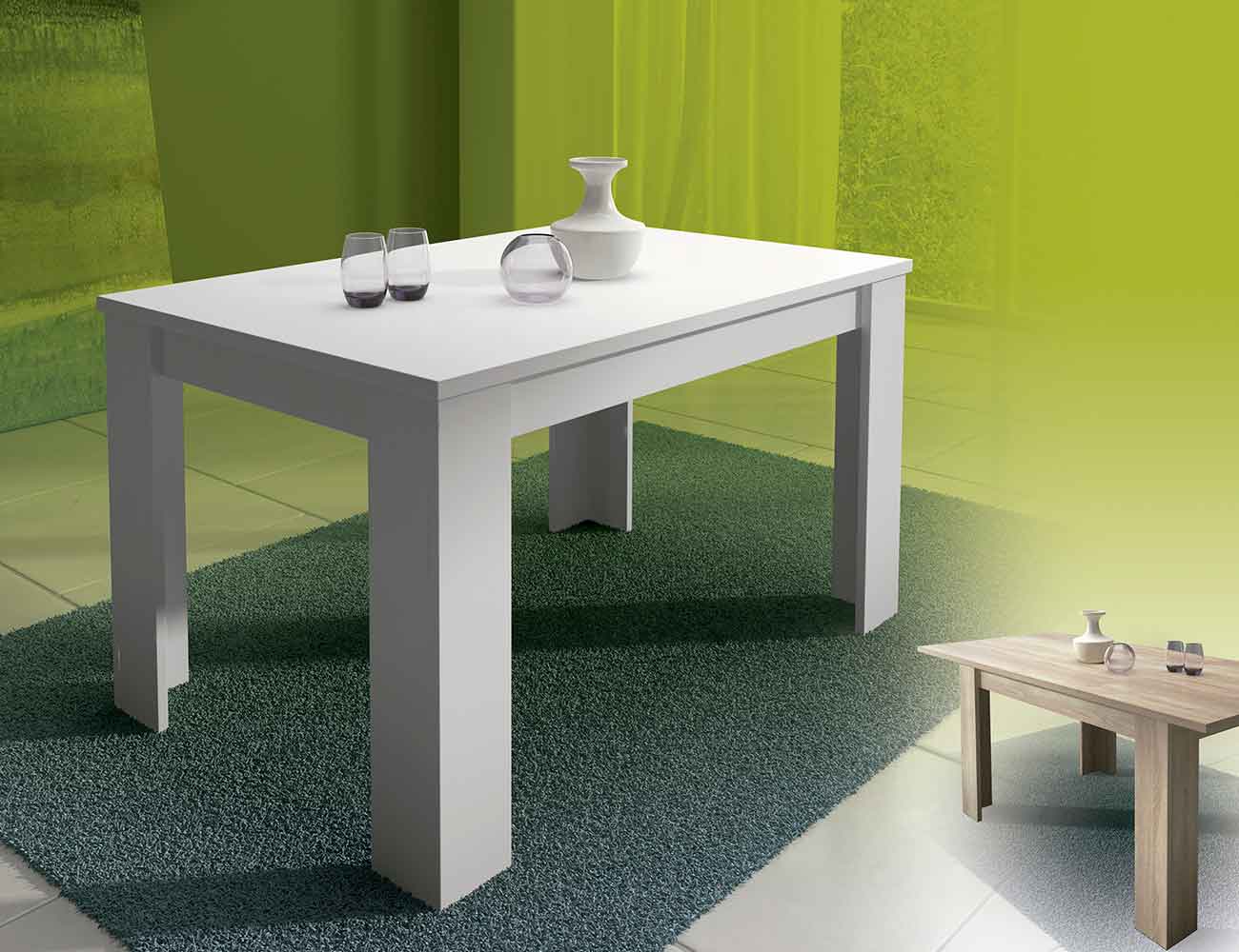 Mesa comedor extensible madera