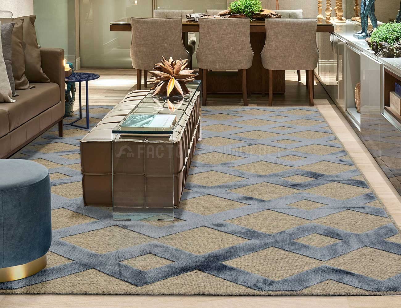 Alfombra Delicato Azul (31034) | Factory del Mueble Utrera
