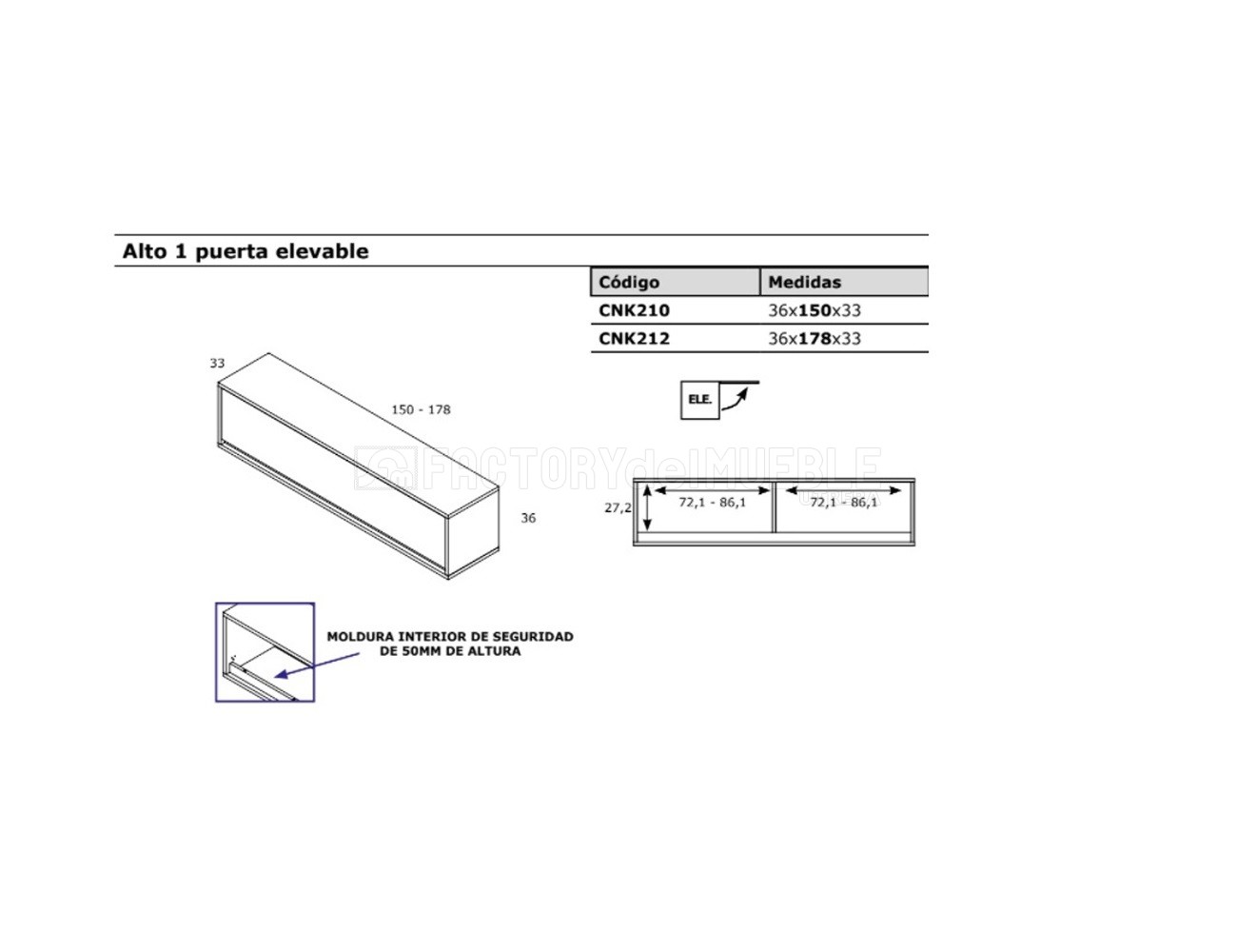 Alto 1p elevable