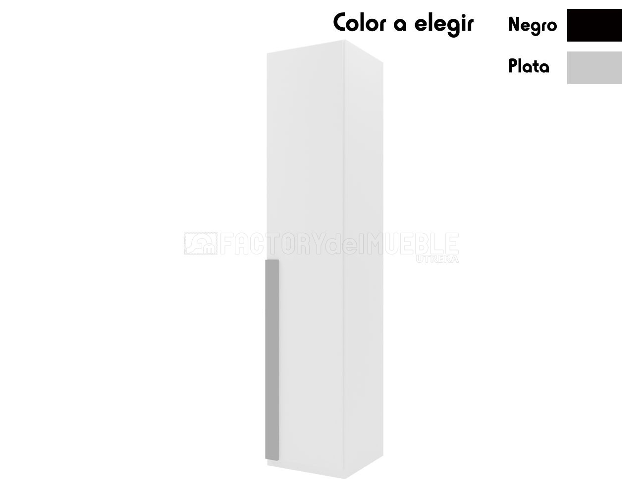 Armario 1p abatible blanco
