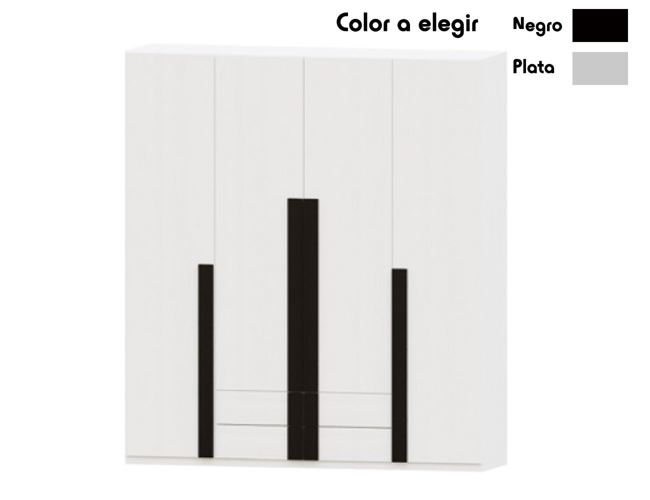 Armario 2p 2c largas blanco1