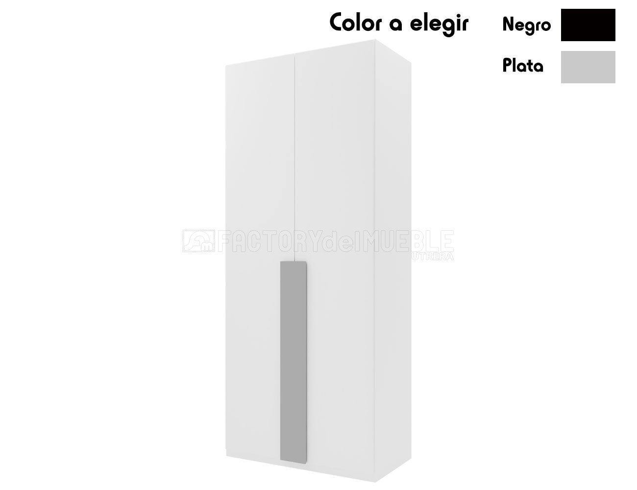 Armario 2p largas blanco