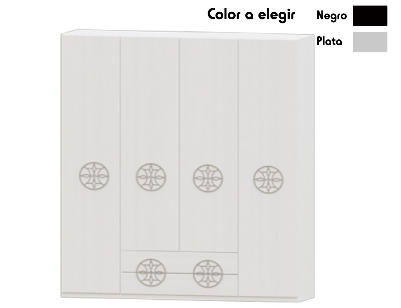 Armario 4p 2c blanco1