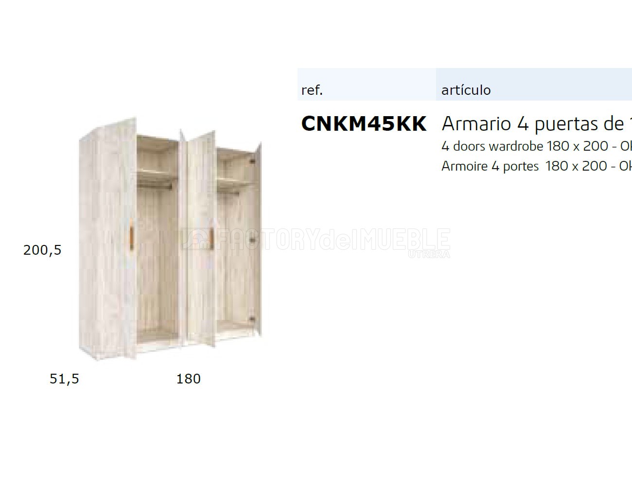 Armario444puertas cnk