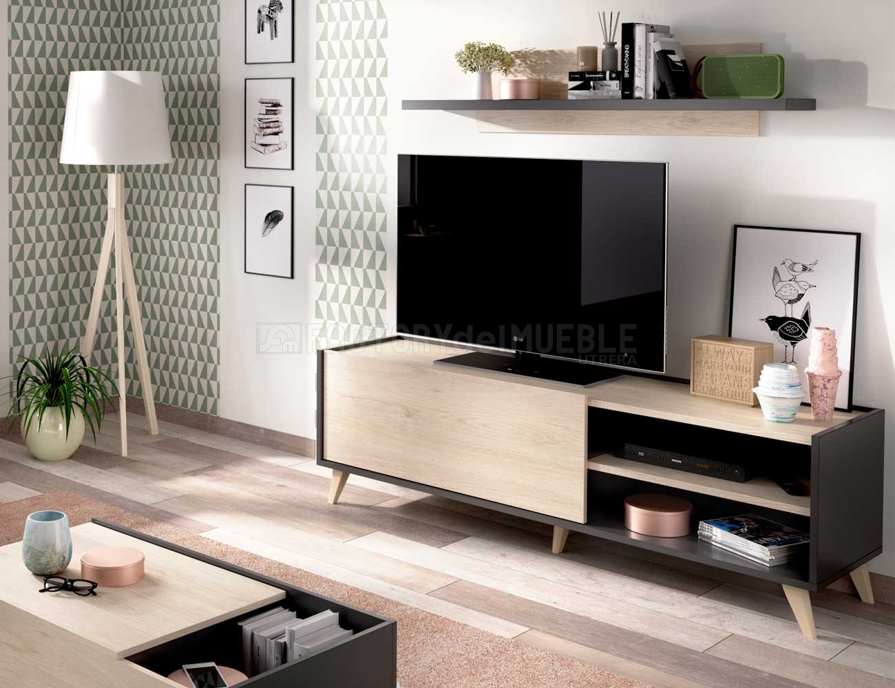 Mueble de salón moderno estilo nórdico (30151)